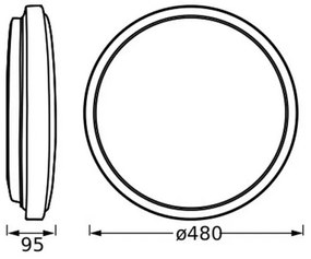 Osram - Plafoniera LED ORBIS LONDON LED/36W/230V Ø 48 cm bianca