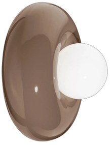 Applique Vintage Decò Bumbum Ceramica Marrone Moka 1 Luce G9
