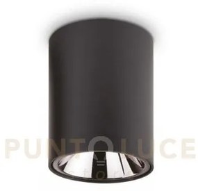 Lampada da soffitto nitro pl 10w round nero