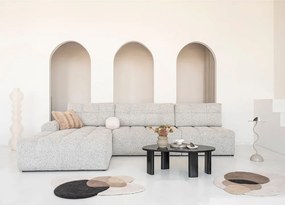 Divano angolare componibile beige allungabile/con contenitore (con penisola a sinistra) Lulu – Miuform