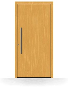 Portoncino ingresso legno, senza vetro, abete chiaro 110, apertura con spinta a sinistra, 850 x 1800 mm, modello Lucca, configura individualmente