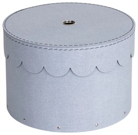 Scatole di cartone grigio chiaro con coperchio in set di 2 pezzi ø 26x17,5 cm Wilma - Bigso Box of Sweden