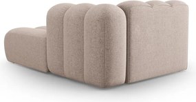 Chaise longue componibile beige (con penisola a destra) Lupine – Micadoni Home