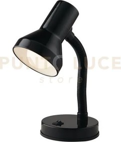 Ldt lampada da scrivania flessibile pulsante on-off nera 1 luce att...