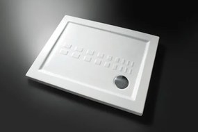 Piatto doccia quadrato 90 x 90 slim cm H 5,5 cm porcellana antiscivolo bianco