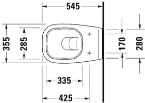 Duravit 25350900002 - Vaso sospeso D-CODE ceramica/bianco lucido