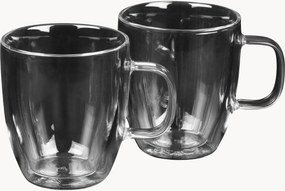 Set di 2 bicchieri da caffè in vetro borosilicato Café Chic