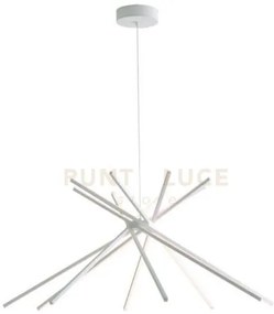 Lampadario a sospensione led shanghai bianca 56w 6560lm 4000k 113x5...