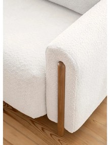 Divano color crema allungabile/con contenitore e rivestimento in bouclé 244 cm Arcadova – ELTAP