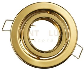 Struttura incasso reflex orientabile oro 10x10cm in metallo