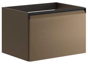 Mobile da bagno sotto lavabo Fusion giallo L 59.5 x H 40 x P 45.5 cm 3 cassetti, lavabo non incluso