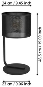 Eglo 43797 - Lampada da tavolo MANBY 1xE27/40W/230V