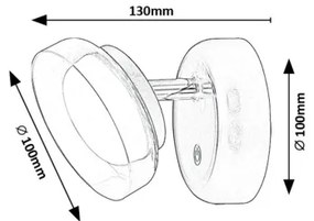 Rabalux 71272 - Applique a LED JAVI LED/2W/5V 3000K
