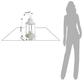 Lanterna decorativa a LED bianca di grandi dimensioni adatta agli esterni Lante - Tomasucci