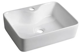 Lavabo in ceramica bianca , 48 x 37 cm Balena - Sapho