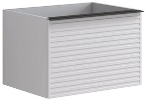 Mobile da bagno sospeso sotto lavabo L 60 x H 40 x P 45.5 cm bianco laccato opaco, 1 cassetto Pixel stripes