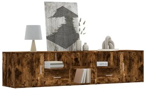 Mobile Angolare Rovere Fumo 200x40x45 Cm İn Truciolato /