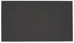 Piatto doccia SENSEA in resina Neo nero L 70 x L 100 x H 3 cm opaco effetto pietra
