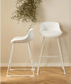 Sgabello da bar bianco (altezza della seduta 66 cm) Tina – Actona