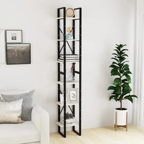 Scaffale Alto Bianco 40x30x210 Cm İn Legno Massello Di Pino /