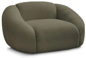 Poltrona verde con rivestimento in bouclé Tina – Bobochic Paris