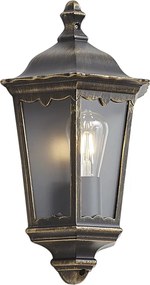 Lanterna da parete classica da esterno oro antico IP44 - Havana Half