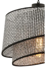Lampadario a cavo BARETTE 1xE27/60W/230V grigio/nero