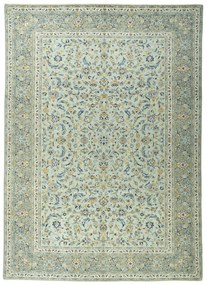 Kashan Tappeto persiano 390x280 Verde (Iran) Annodato A Mano