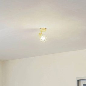 Plafoniera Lindby Piena, beige, 1 luce, metallo, Ø 93,cm