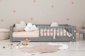 Letto basso per bambini Montessori Ourbaby - grigio - 140x70 cm