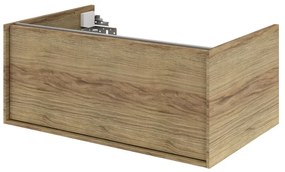 Mobile da bagno sospeso sotto lavabo L 75 x H 32 x P 48 cm rovere satinato, 1 cassetto SENSEA Neo Frame