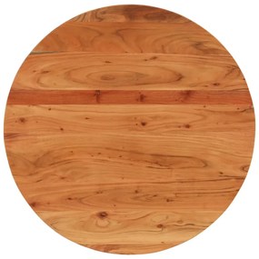 Piano Per Tavolo Ø70x2,5 Cm Rotondo İn Legno Massello Di Acacia /