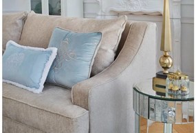 Shabby Chic divano estraibile color champagne in morbida ciniglia - Arrediorg