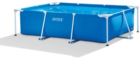 Intex 28270NP - Piscina Fuori Terra Rectangular Frame Rettangolare, 1662 L, Acciaio e PVC, Blu, 220x150x60 cm