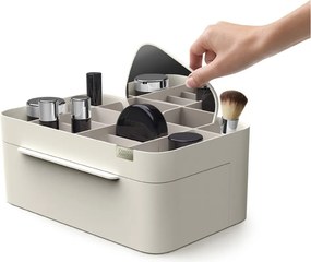 Organizer da bagno beige in plastica per cosmetici Viva – Joseph Joseph