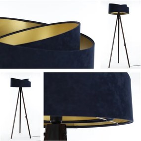 Lampada da terra GALAXY 1xE27/60W/230V blu/wenge