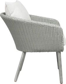 Set di mobili da giardino grigio chiaro in rattan artificiale Bistro – Unique Furniture