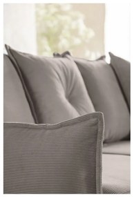 Divano letto in velluto a coste marrone chiaro (variabile) Lazy Lukka - Miuform