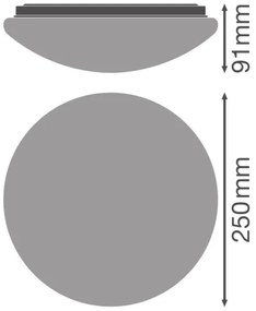 Osram - Plafoniera LED ESSENTIAL, 13W, 230V, 6500K, Ø 25 cm