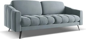 Divano azzurro con rivestimento in velluto 202 cm Nalu – Makamii