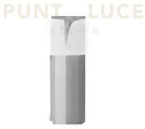 Ges720- paletto h.30cm d.9cm grigio metallizzato 1 luce attacco e27...