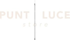 Tubix led 3000k 8w 900 lm in vetro bianco e metallo 2x50cm