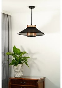 Duolla - Lampadario a sospensione con filo RIO SHINY 1xE27/15W/230V diametro 45 cm nero/rame