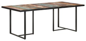 Tavolo Da Pranzo 200 Cm İn Legno Massello Di Recupero /