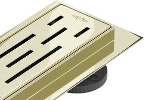 Mexen Flat 360° M01 scarico lineare rotante 90 cm, oro - 1520090-40