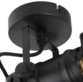 Faretto da studio industriale nero GU10 con alette - Movie