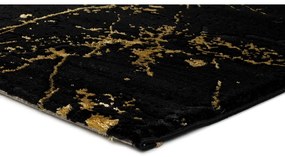 Tappeto nero , 80 x 150 cm Gold Marble - Universal