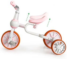 Bicicletta per bambini, bicicletta in rosa Ecotoys 4in1