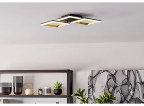 Eglo 901222 - Plafoniera LED dimmerabile CALLIERA LED/20W/230V nero/oro