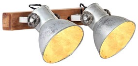 Lampada Da Parete İn Stile Industriale Argento 45x25 Cm E27 /